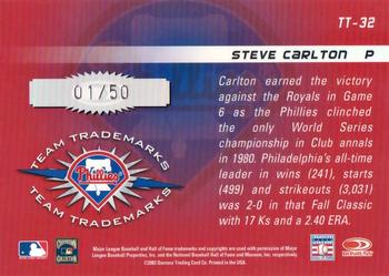 2003 Donruss Signature - Team Trademarks Autographs Notations #TT-32 Steve Carlton Back