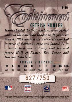2003 Donruss Studio - Enshrinement #E-26 Catfish Hunter Back