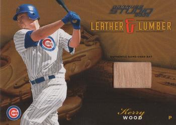 2003 Donruss Studio - Leather and Lumber #LL-23 Kerry Wood Front