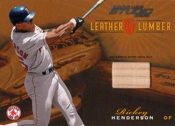 2003 Donruss Studio - Leather and Lumber #LL-37 Rickey Henderson Front