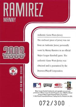 2003 Donruss Studio - Player Collection Red #NNO Manny Ramirez Back