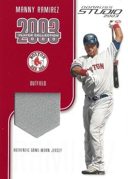 2003 Donruss Studio - Player Collection Red #NNO Manny Ramirez Front