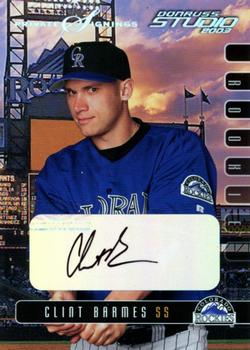 2003 Donruss Studio - Private Signings #124 Clint Barmes Front