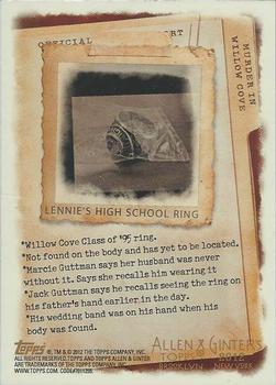 2012 Topps Allen & Ginter - Murder in Willow Cove #NNO Lennie’s high school ring Front