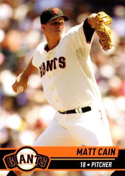 2010 San Francisco Giants Junior Giants Program Reward Cards #1 Matt Cain (Starter Card) Front