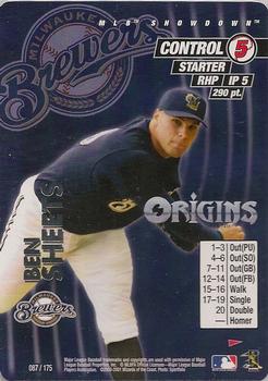 2001 MLB Showdown Pennant Run - Origins Promo #087 Ben Sheets Front
