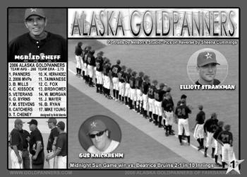 2006 Alaska Goldpanners #1 Team Checklist Back