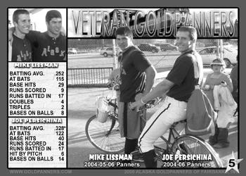 2006 Alaska Goldpanners #5 Mike Lissman / Joe Persichina Back