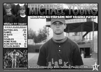 2006 Alaska Goldpanners #17 Michael Young Back