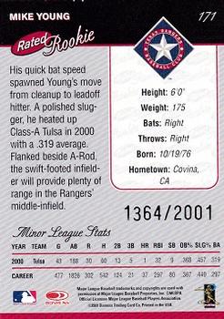 2001 Donruss #171 Mike Young Back