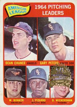 2014 Topps Heritage - 50th Anniversary Buybacks #9 American League 1964 Pitching Leaders Front