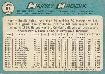 2014 Topps Heritage - 50th Anniversary Buybacks #67 Harvey Haddix Back