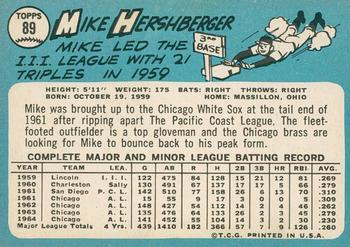 2014 Topps Heritage - 50th Anniversary Buybacks #89 Mike Hershberger Back