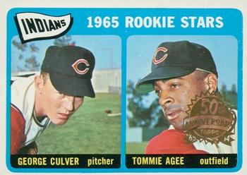 2014 Topps Heritage - 50th Anniversary Buybacks #166 Indians 1965 Rookie Stars-Culver / Agee) Front
