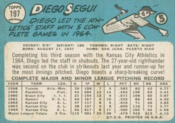 2014 Topps Heritage - 50th Anniversary Buybacks #197 Diego Segui Back