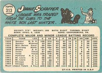 2014 Topps Heritage - 50th Anniversary Buybacks #313 Jimmie Schaffer Back