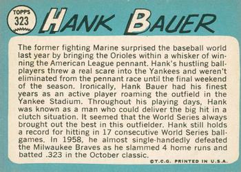 2014 Topps Heritage - 50th Anniversary Buybacks #323 Hank Bauer Back