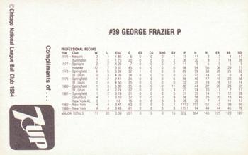 1984 7-Up Chicago Cubs #NNO George Frazier Back