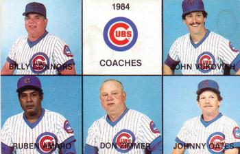 1984 7-Up Chicago Cubs #NNO 1984 Coaches Front