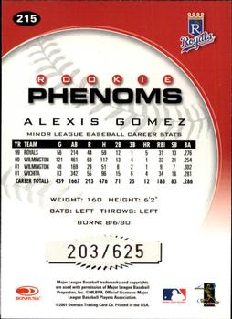 2001 Donruss Class of 2001 #215 Alexis Gomez Back
