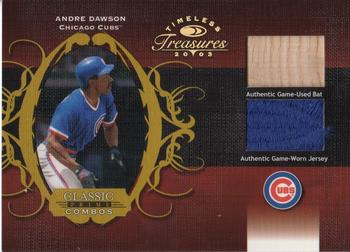 2003 Donruss Timeless Treasures - Classic Prime Combos #CC-6 Andre Dawson Front