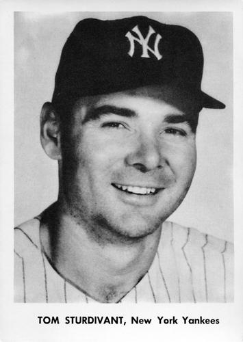 1958 Jay Publishing New York Yankees Set A #NNO Tom Sturdivant Front