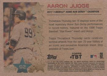 2017 Topps Throwback Thursday #92 Aaron Judge Back
