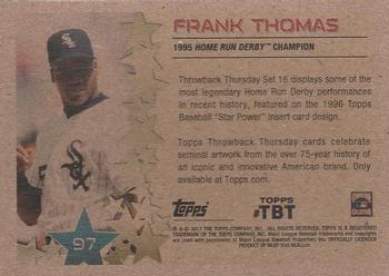 2017 Topps Throwback Thursday #97 Frank Thomas Back