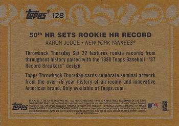 2017 Topps Throwback Thursday #128 Aaron Judge Back