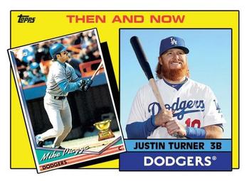 2017 Topps Throwback Thursday #161 Mike Piazza / Justin Turner Front