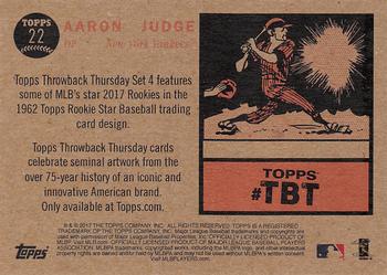 2017 Topps Throwback Thursday #22 Aaron Judge Back