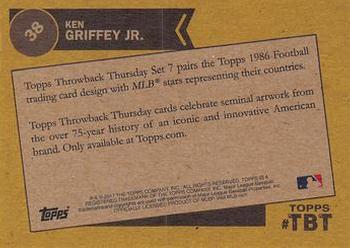 2017 Topps Throwback Thursday #38 Ken Griffey Jr. Back