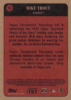 2017 Topps Throwback Thursday #50 Mike Trout Back