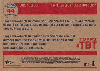 2017 Topps Throwback Thursday #44 Corey Seager Back