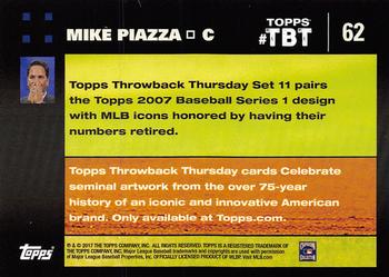 2017 Topps Throwback Thursday #62 Mike Piazza Back