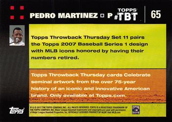 2017 Topps Throwback Thursday #65 Pedro Martinez Back