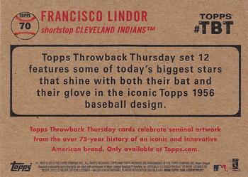 2017 Topps Throwback Thursday #70 Francisco Lindor Back