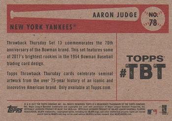2017 Topps Throwback Thursday #78 Aaron Judge Back