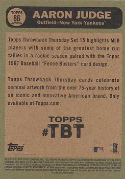 2017 Topps Throwback Thursday #86 Aaron Judge Back