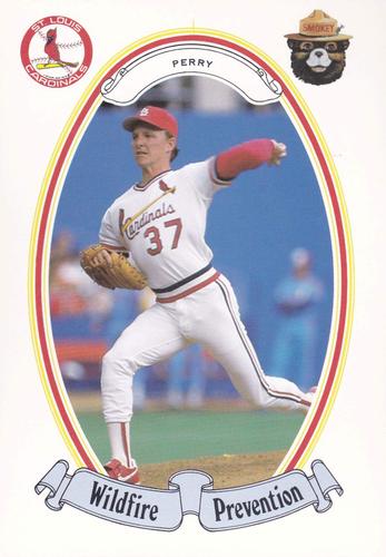 1987 St. Louis Cardinals Smokey #4 Pat Perry Front