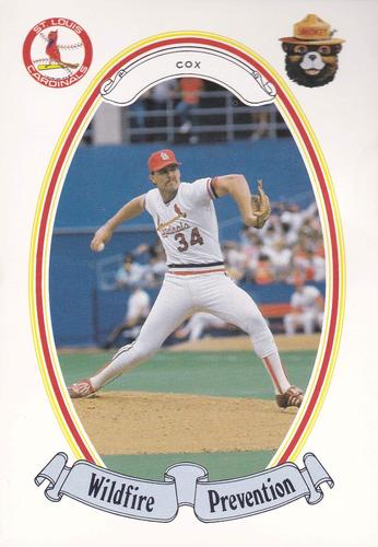 1987 St. Louis Cardinals Smokey #6 Danny Cox Front