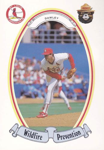 1987 St. Louis Cardinals Smokey #9 Bill Dawley Front