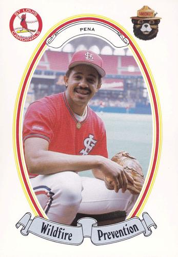 1987 St. Louis Cardinals Smokey #11 Tony Pena Front