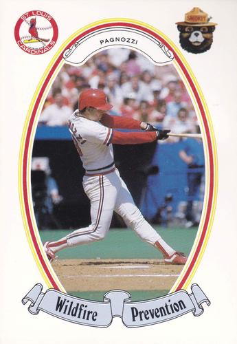 1987 St. Louis Cardinals Smokey #12 Tom Pagnozzi Front