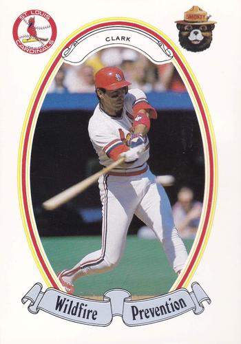 1987 St. Louis Cardinals Smokey #13 Jack Clark Front