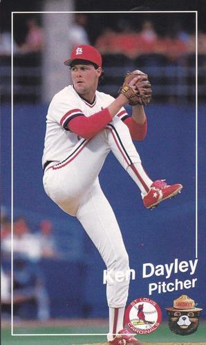 1988 St. Louis Cardinals Smokey #3 Ken Dayley Front