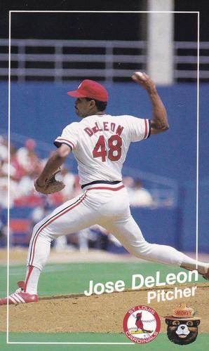 1988 St. Louis Cardinals Smokey #4 Jose DeLeon Front