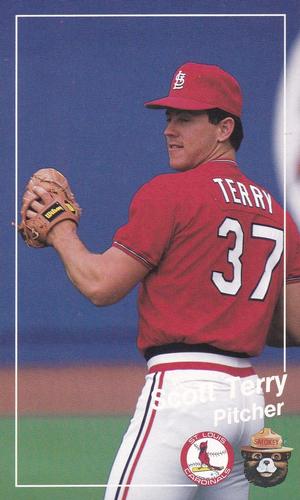 1988 St. Louis Cardinals Smokey #8 Scott Terry Front