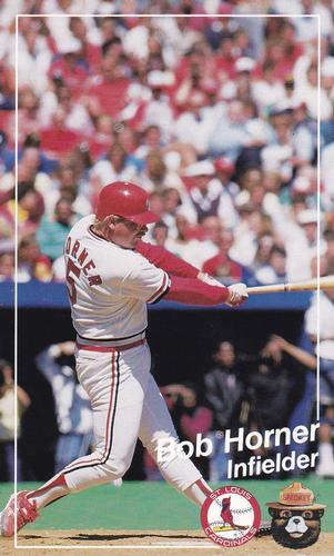 1988 St. Louis Cardinals Smokey #14 Bob Horner Front