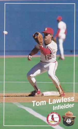 1988 St. Louis Cardinals Smokey #15 Tom Lawless Front